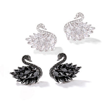 Load image into Gallery viewer, Exquisite Crystal Swan Vintage Stud Earrings
